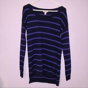 Purple Striped Sweater M